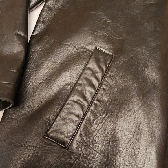 Coach Men's Black Soft Leather Coat - Picture 6 of 14